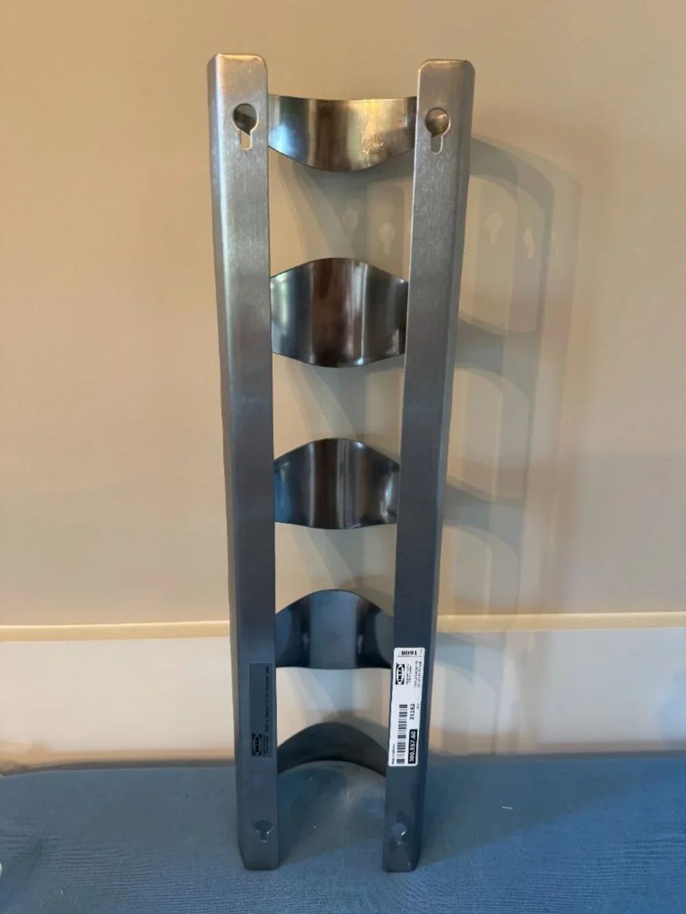 Ikea Vintage Vurm Bottle Holder Wine Rack Discontinued Stainless Steel Four Spot